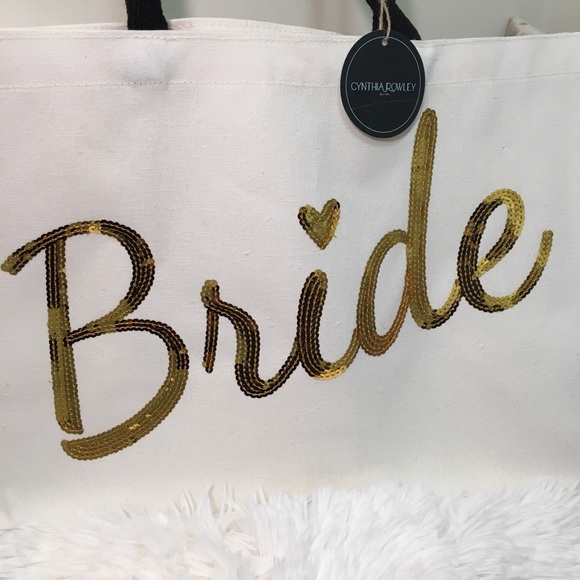 Cynthia Rowley Bride Tote with Gold Sequins - Picture 2 of 8